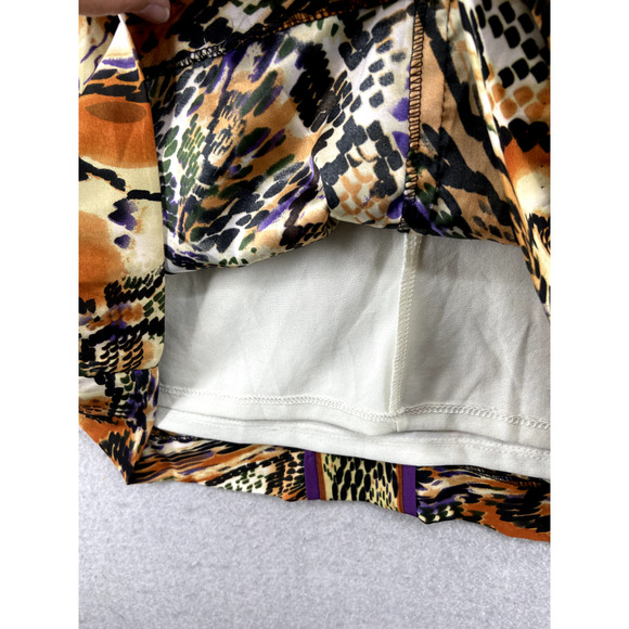 ICE Dress Womens Size 14 Brown Animal Print Multicolor Sleeveless Lined Contrast - Picture 10 of 11